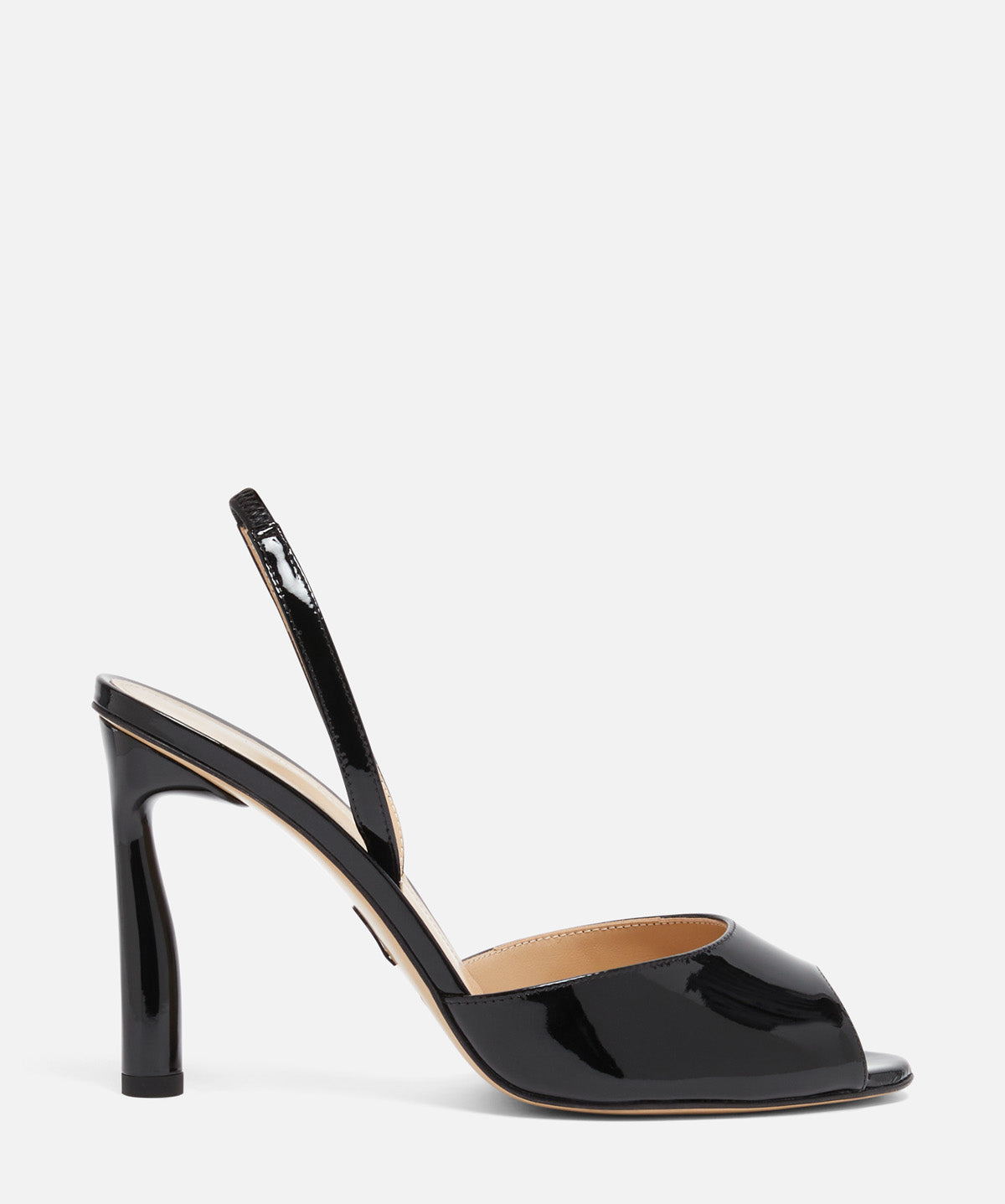 【関税込み】TOTEME ブラック The Peep-Toe スリッパ Sharp croc-effect leather slingback pumps in black - Toteme